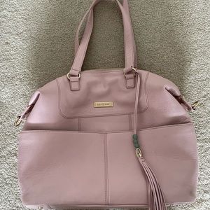 Lily Jade Shaylee - Pink leather diaper bag